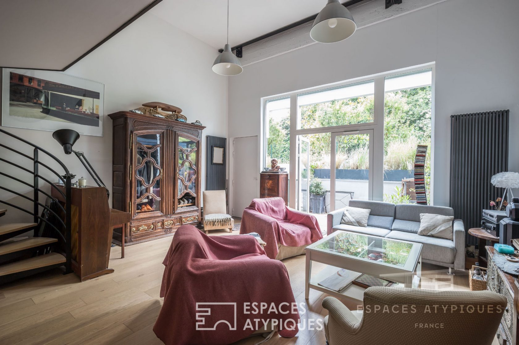 Triplex loft in a former printing house