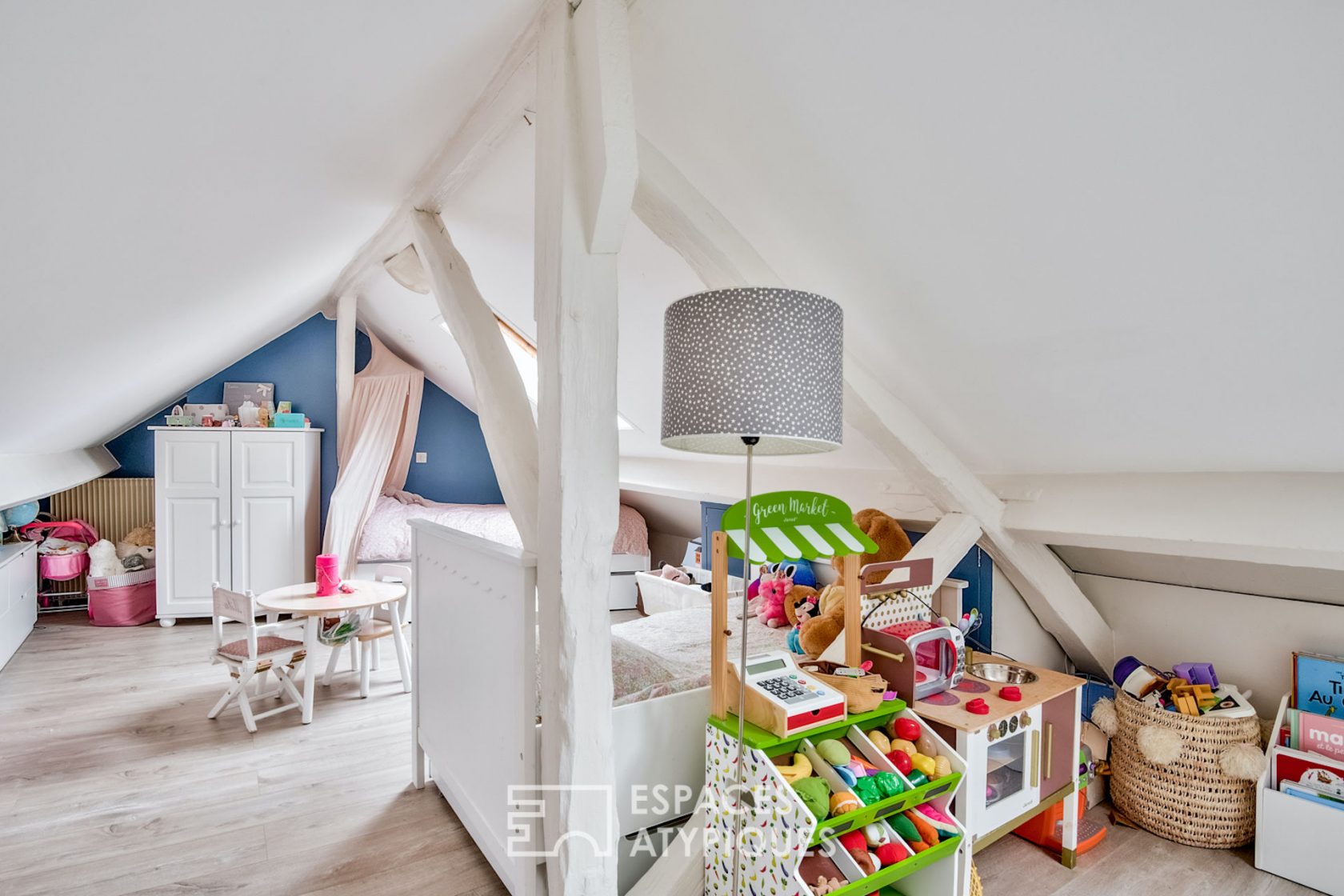 Attic duplex on the top floor