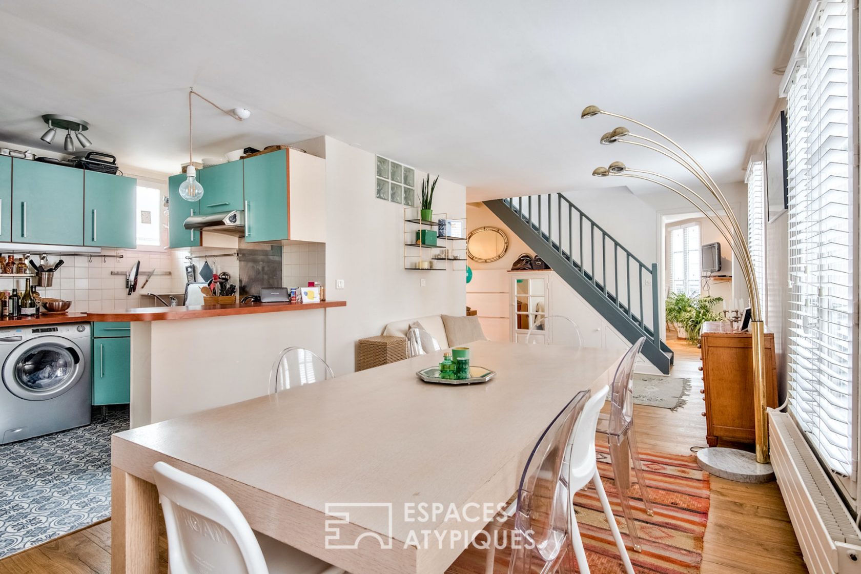 Attic duplex on the top floor