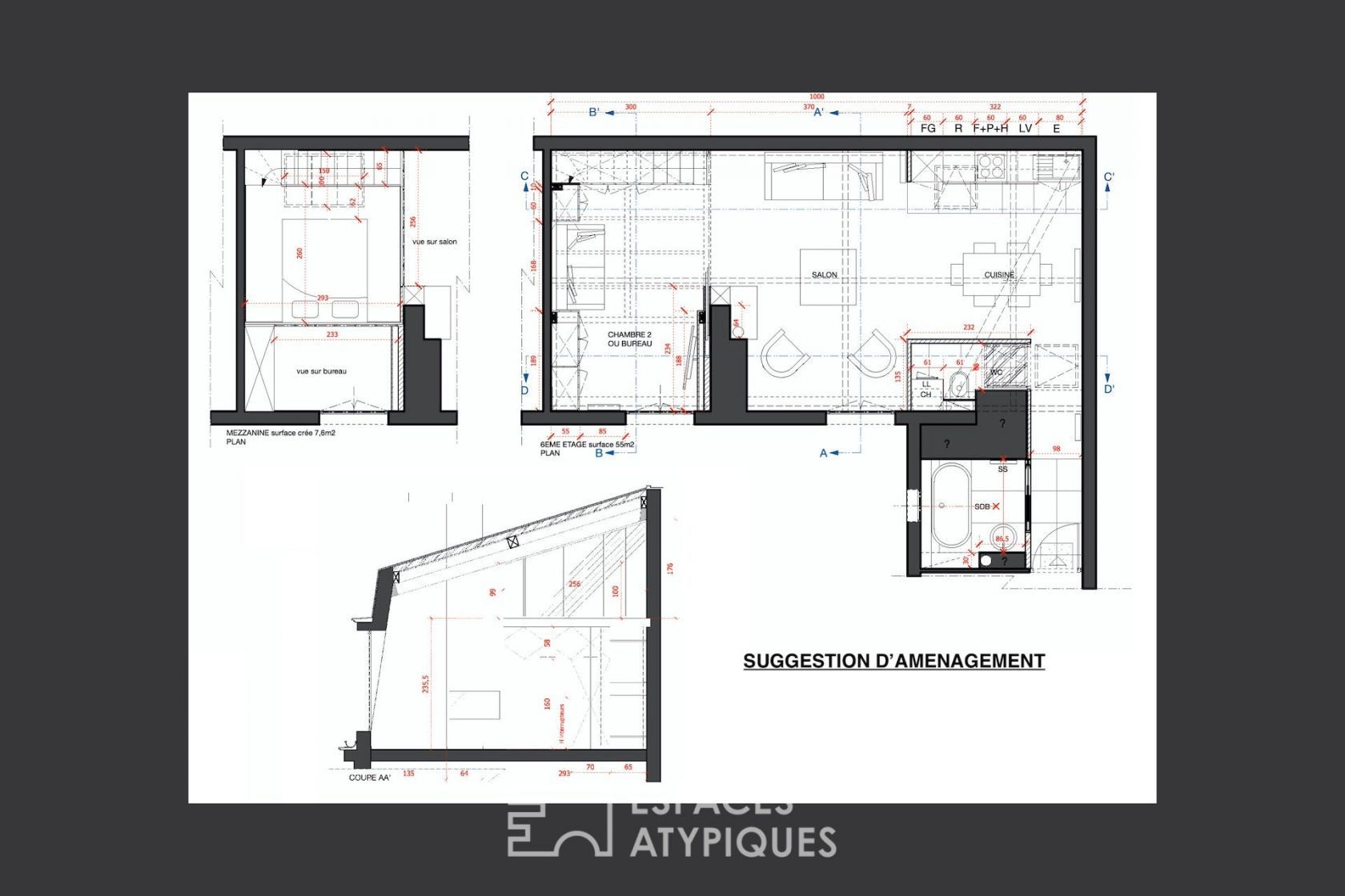 Appartement au dernier étage à rénover