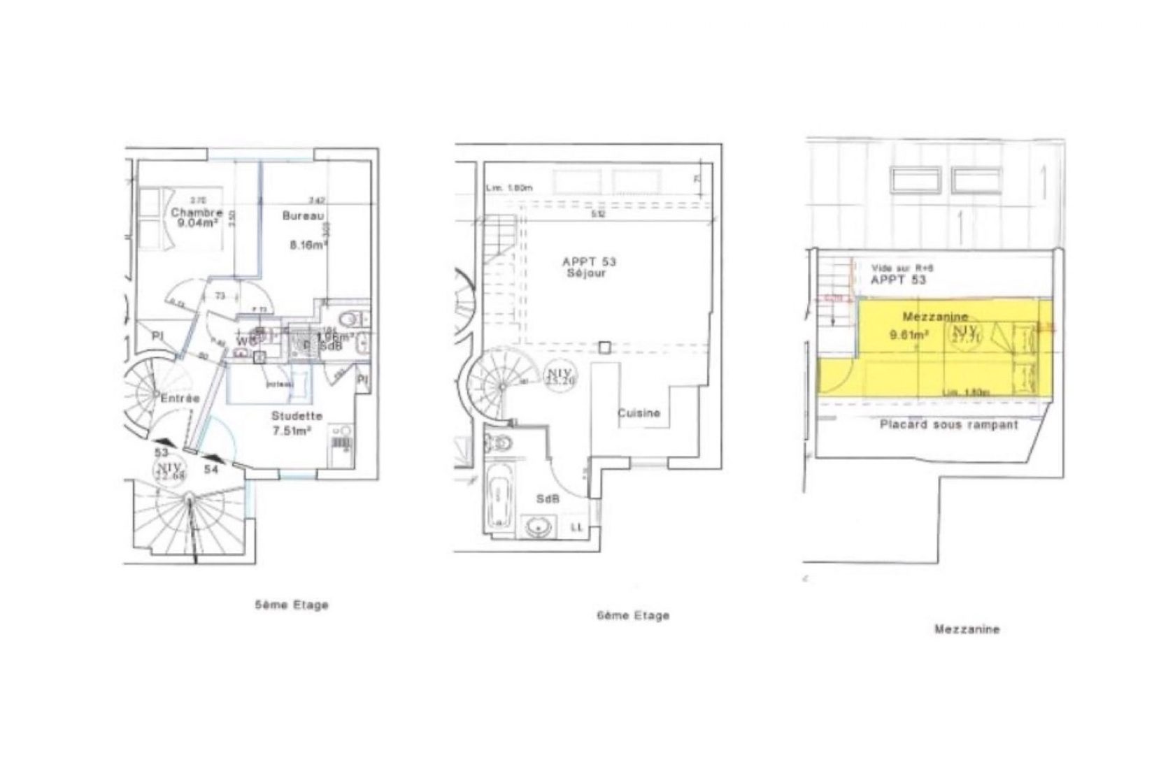 Duplex au dernier étage