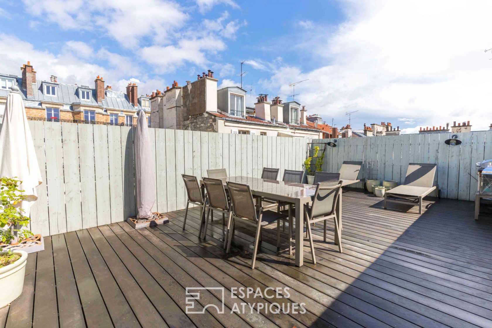 Triplex en dernier étage avec toit terrasse