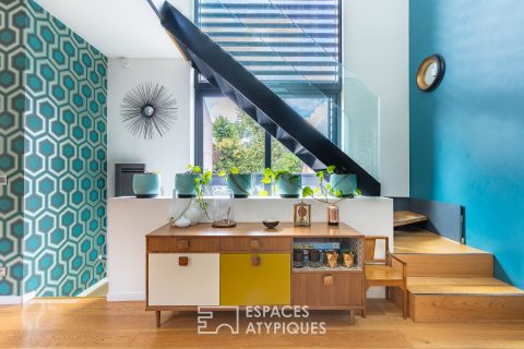 Maison d’architecte esprit loft avec terrasse