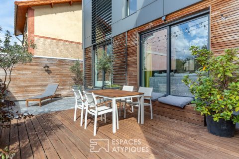 Maison d’architecte esprit loft avec terrasse