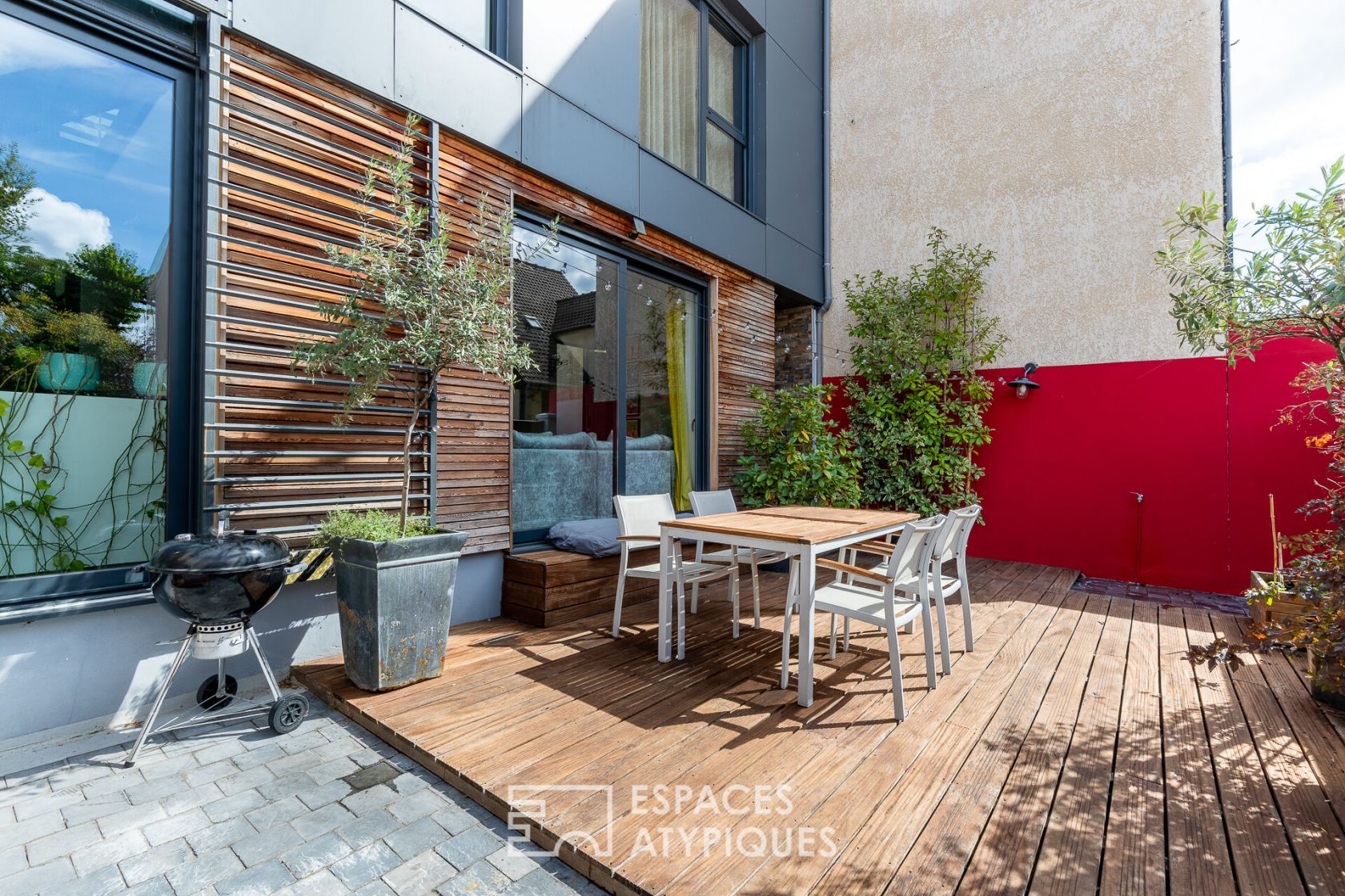 Maison d’architecte esprit loft avec terrasse