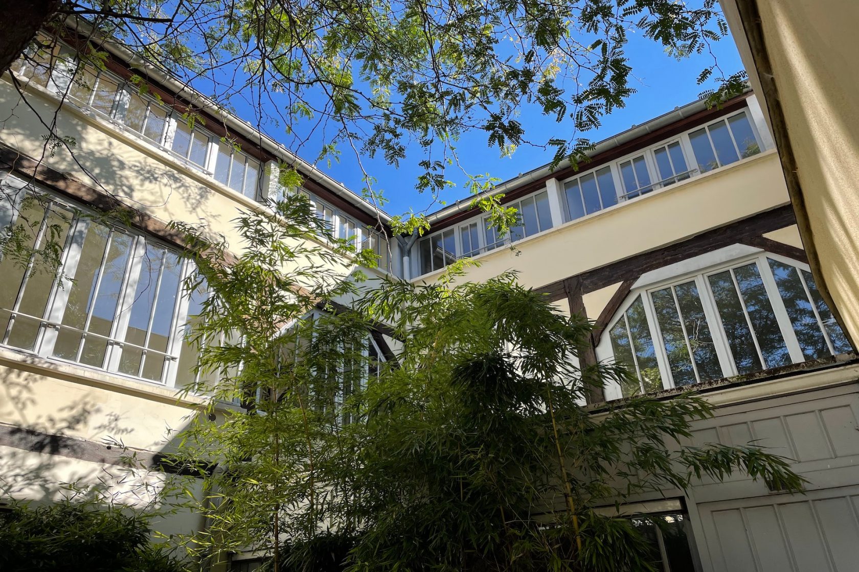 Former workshop on the top floor with patio