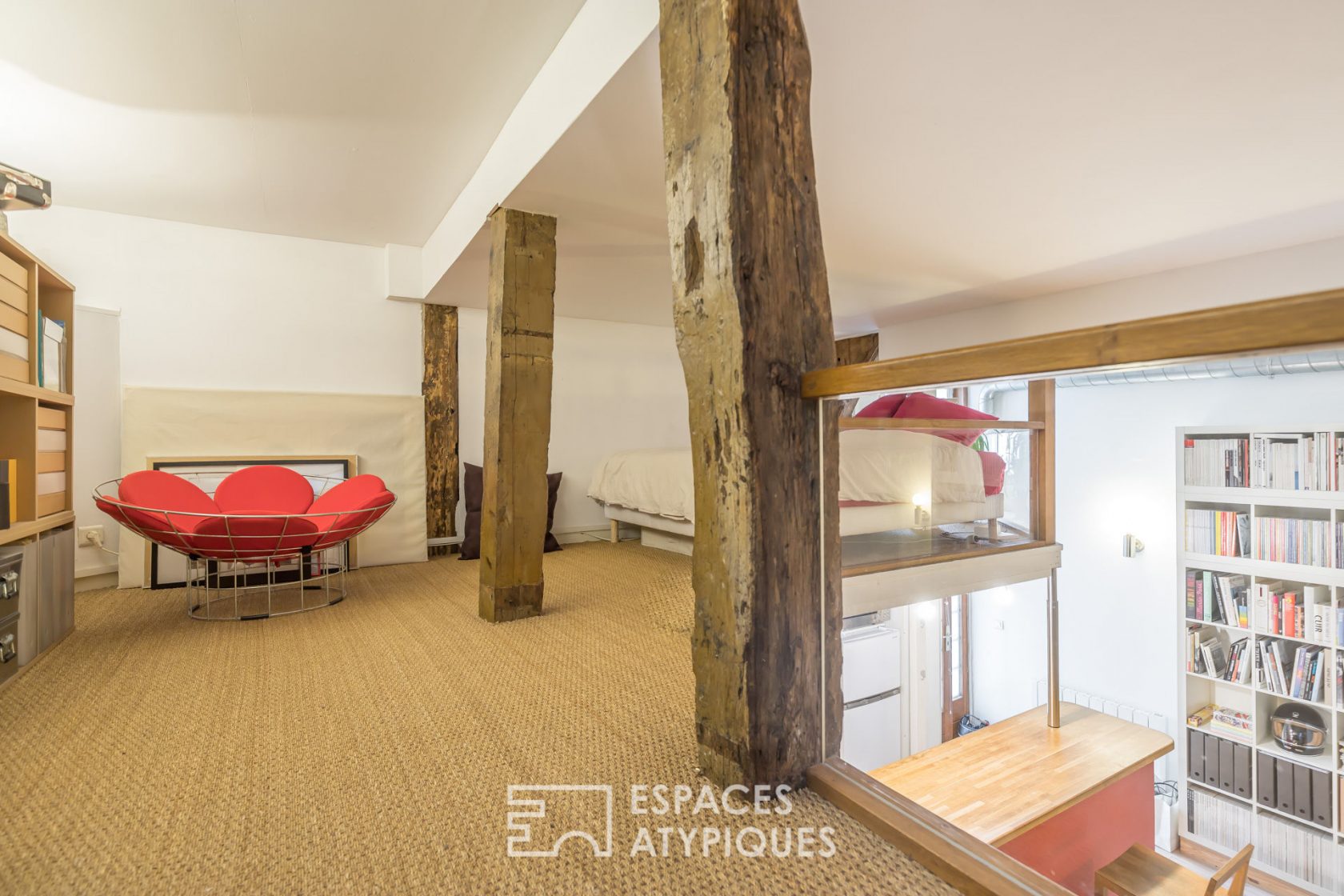 Mini loft on courtyard with mezzanine