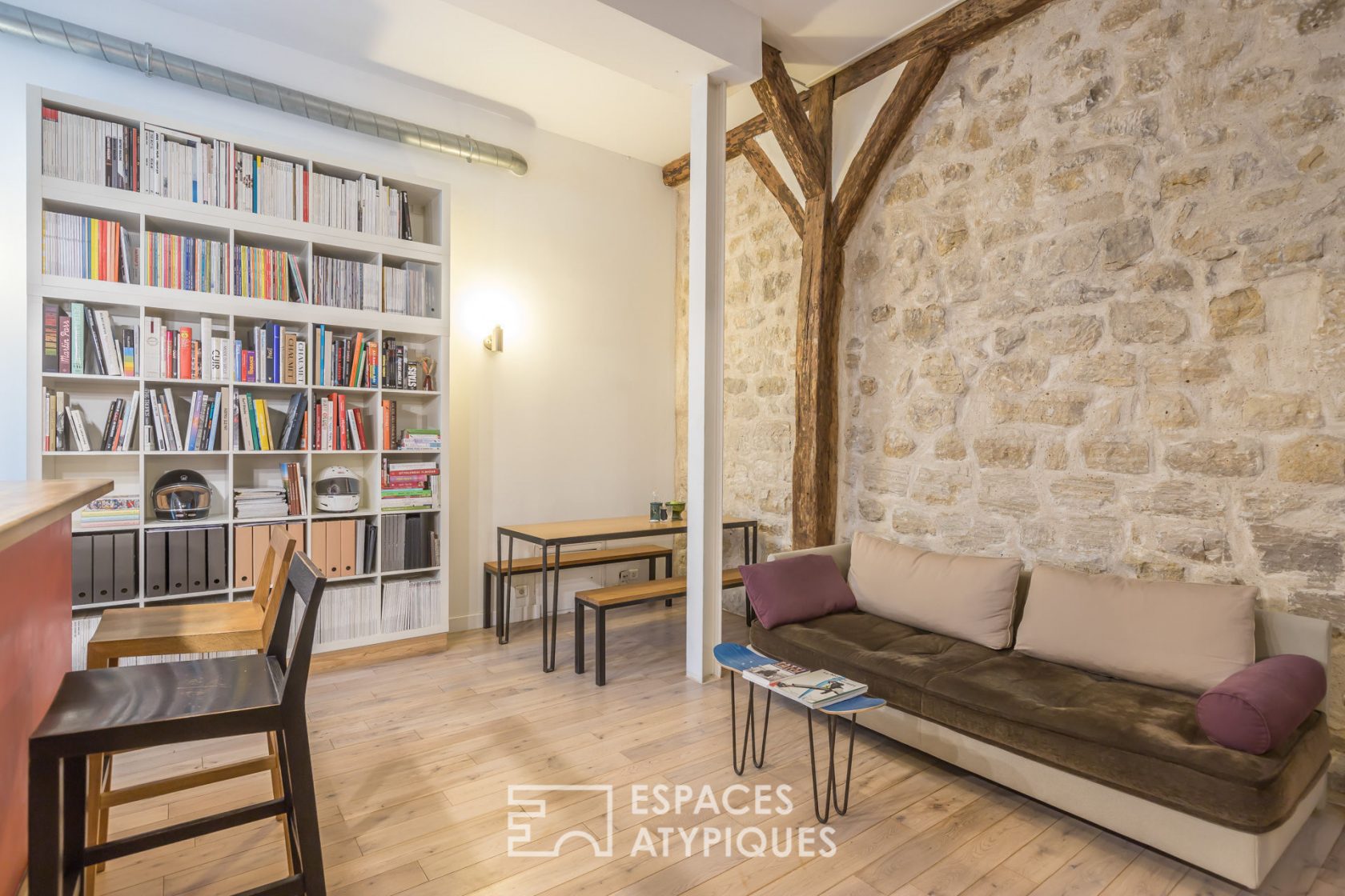 Mini loft on courtyard with mezzanine