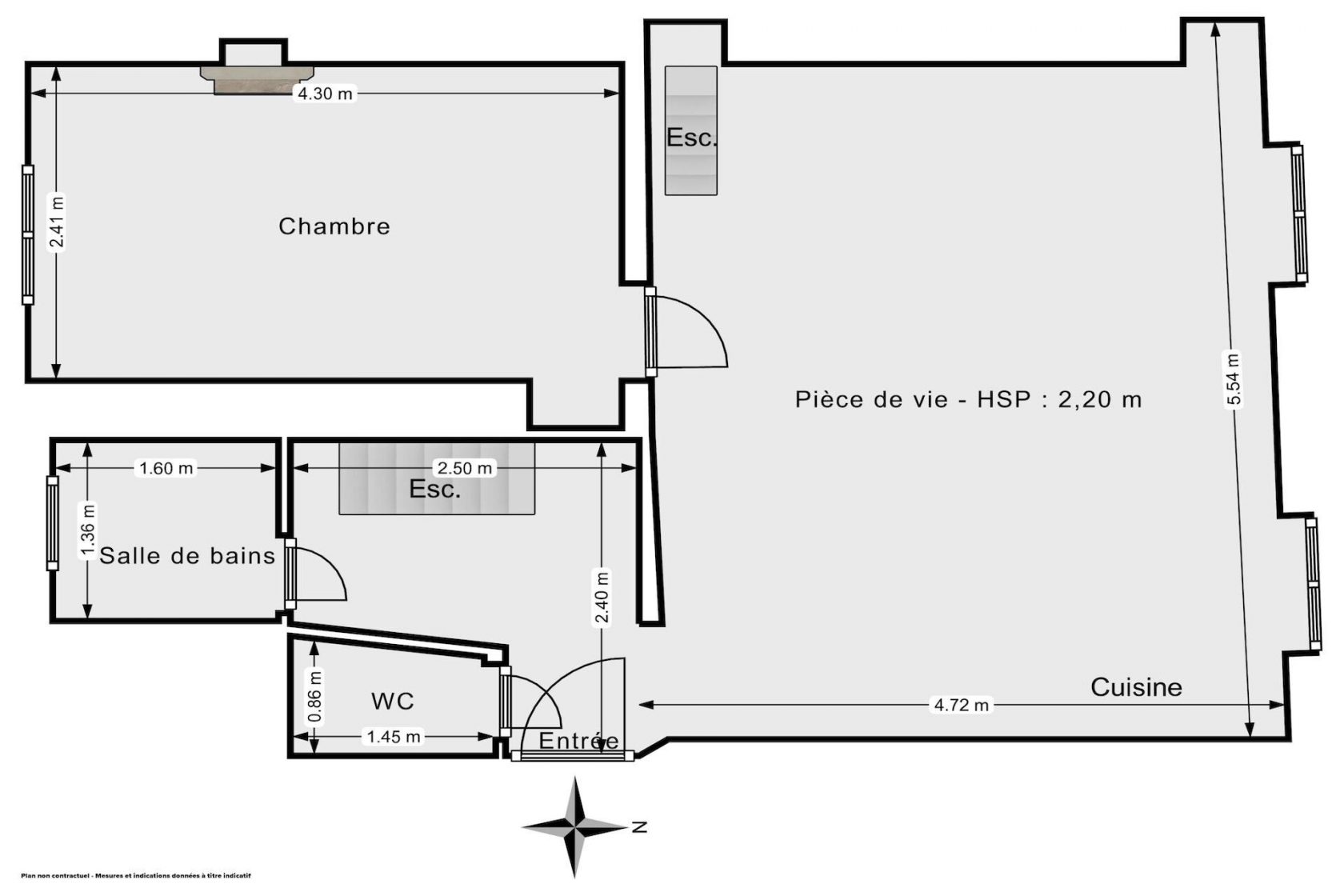 Crossing top floor and exposed beams
