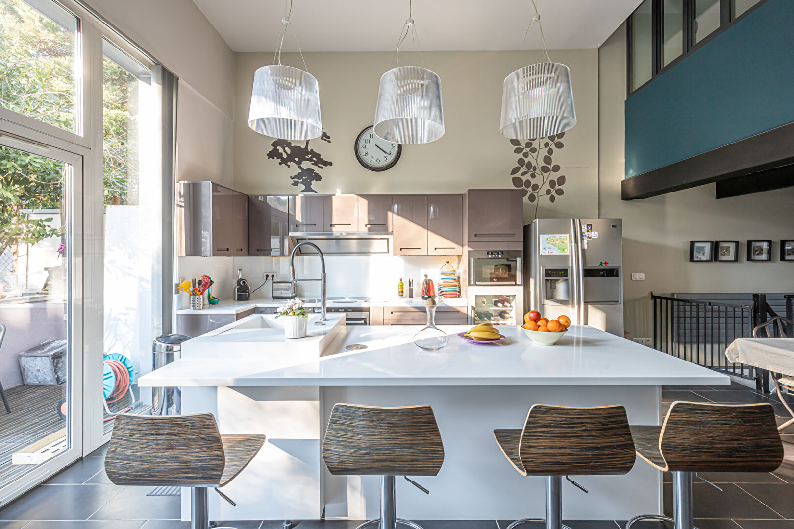 Loft with terraces and garden in a former printing house