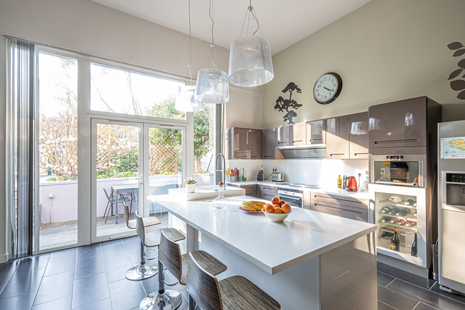 Loft with terraces and garden in a former printing house