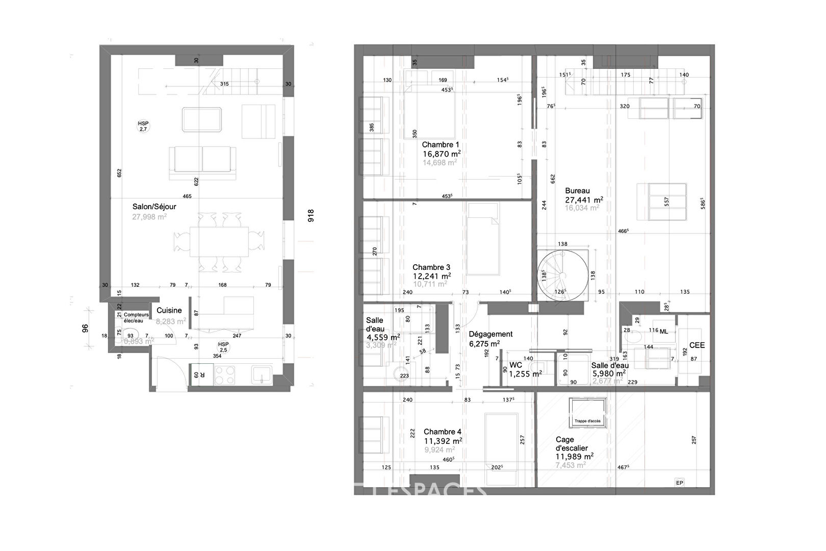 Top floor duplex with roof terrace