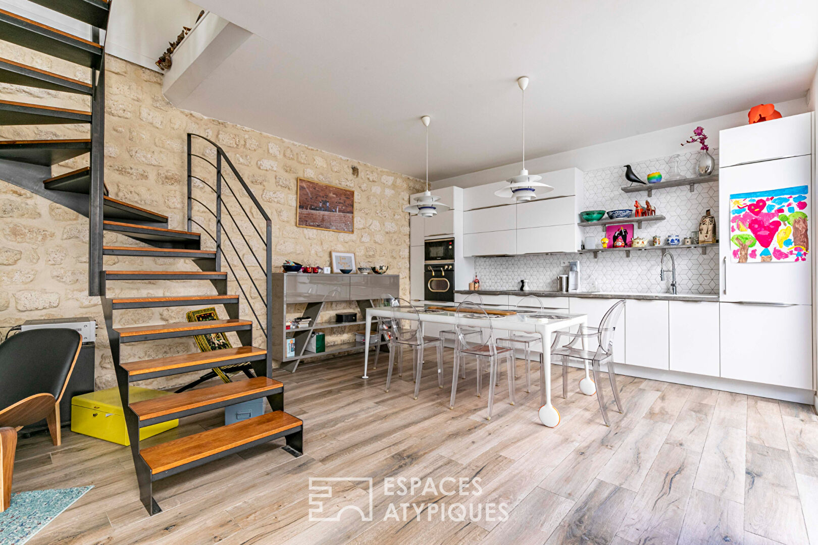 Renovated loft house with green terrace