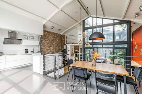 Maison-loft avec jardin et patio