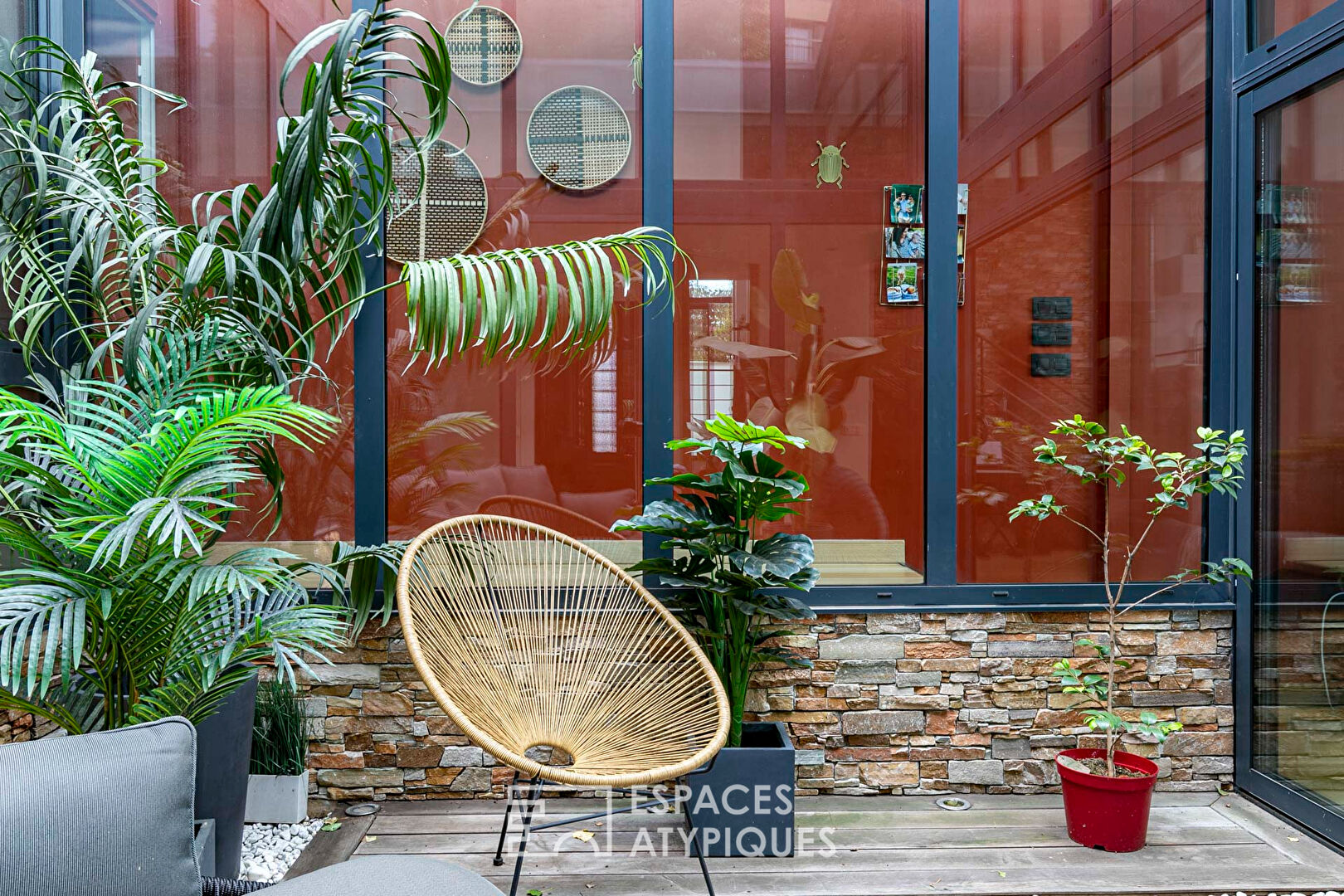 Maison-loft avec jardin et patio