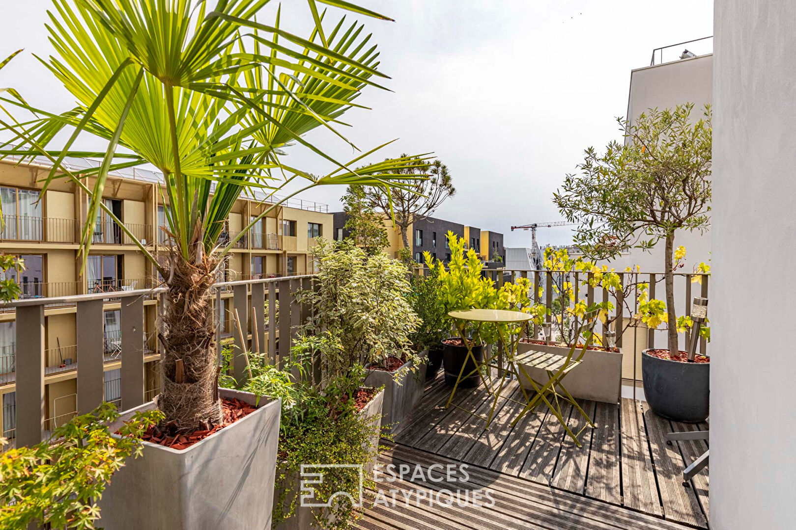 Contemporary apartment and continuous terrace