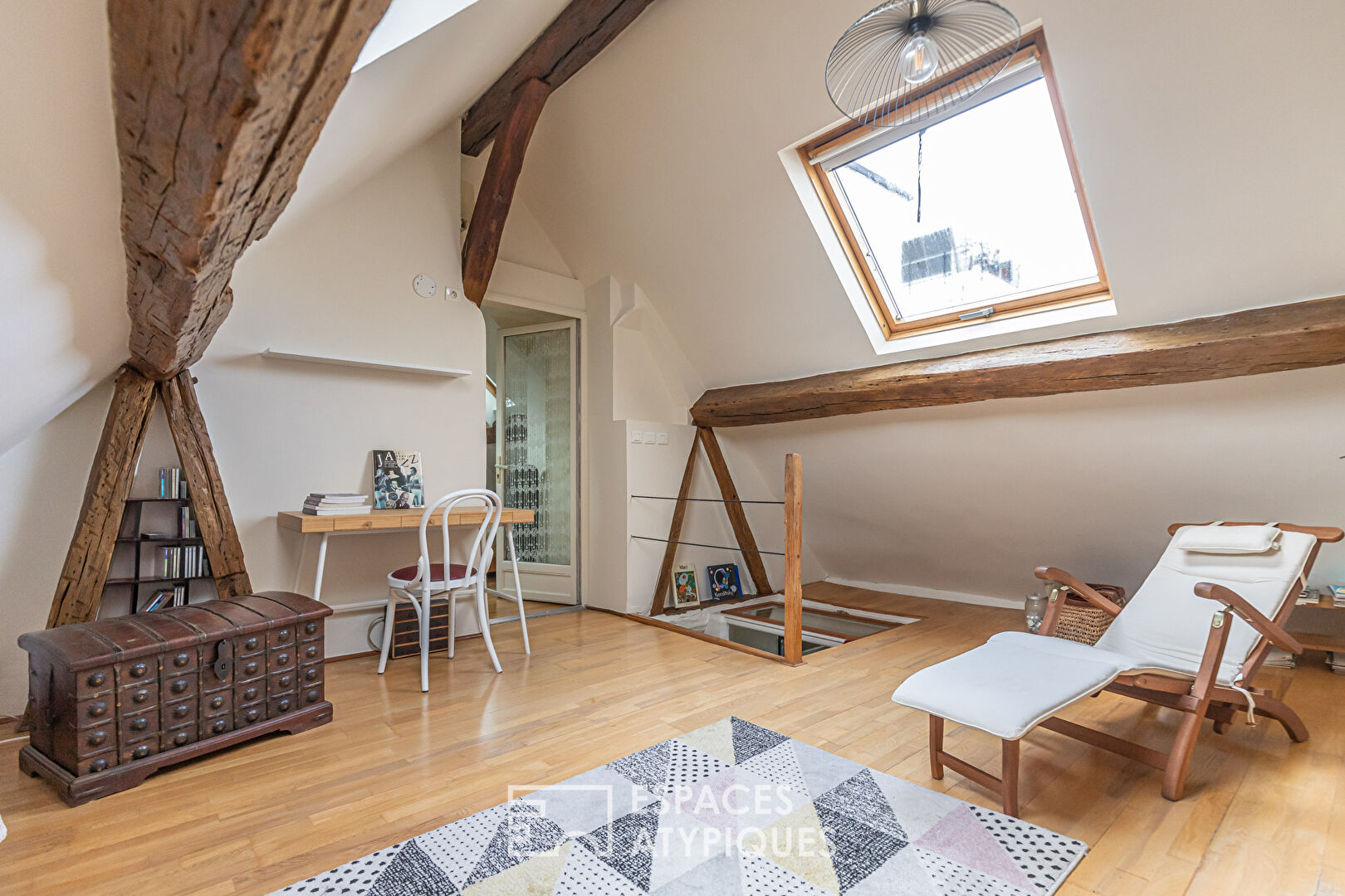 Attic duplex on the top floor
