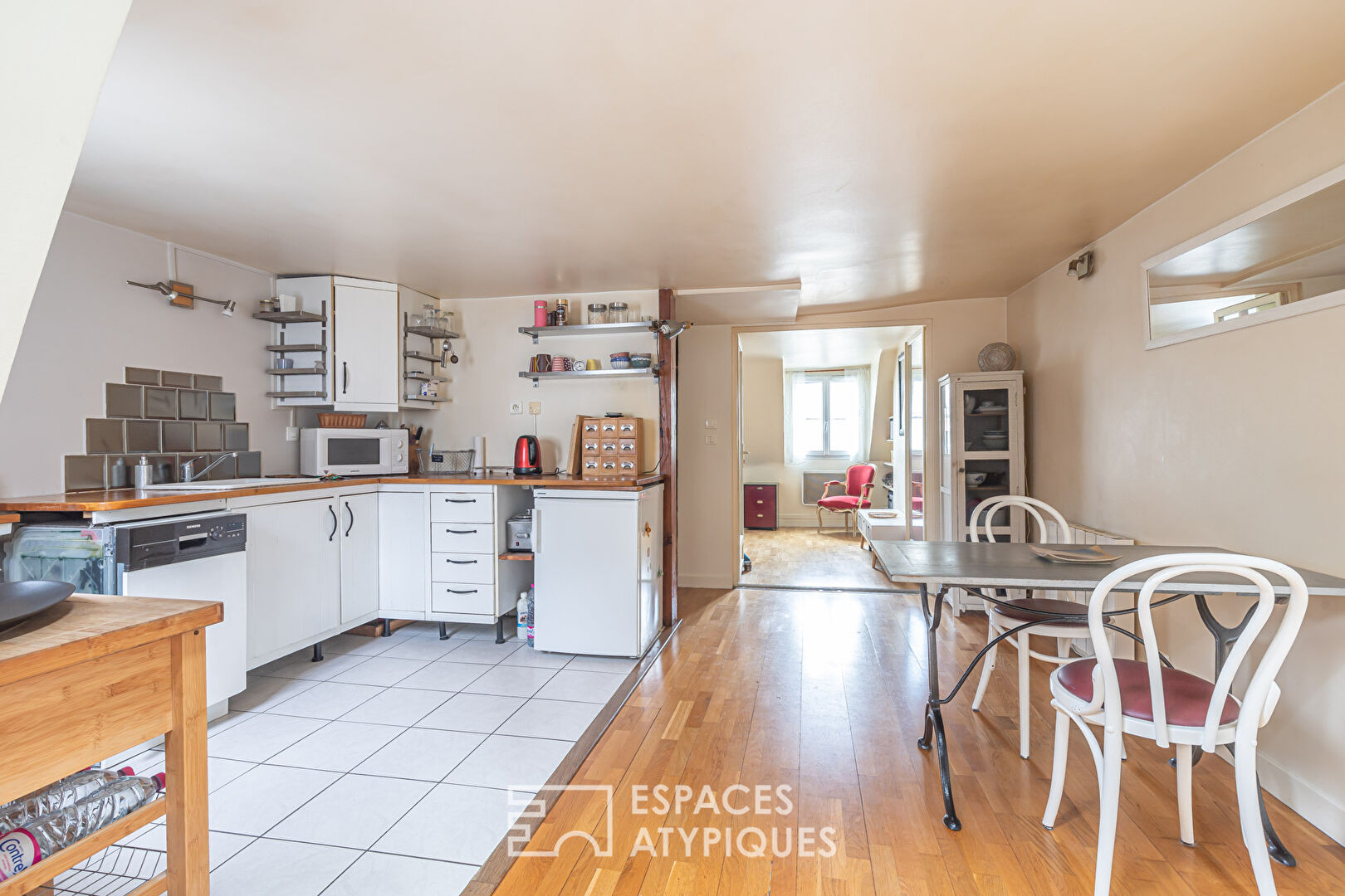 Attic duplex on the top floor