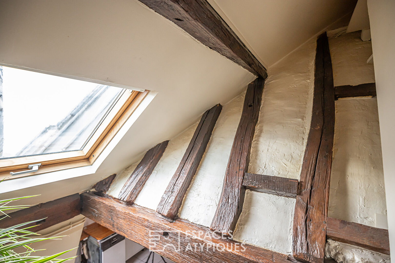 Attic duplex on the top floor