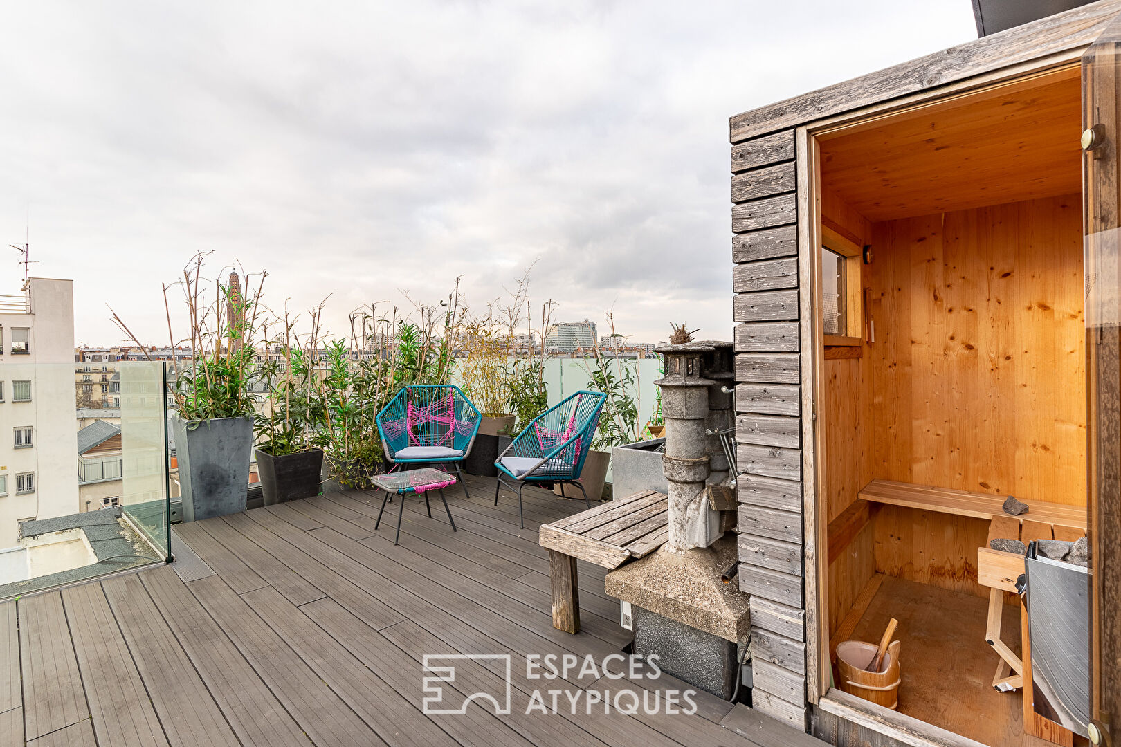 Roof top en duplex avec double terrasses et vue vertigineuse sur Paris