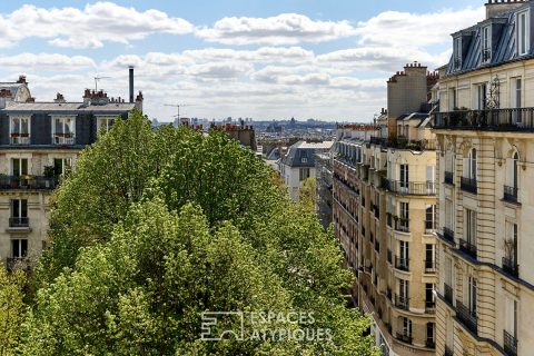 Top floor triple exposure and views from Paris to Montmartre