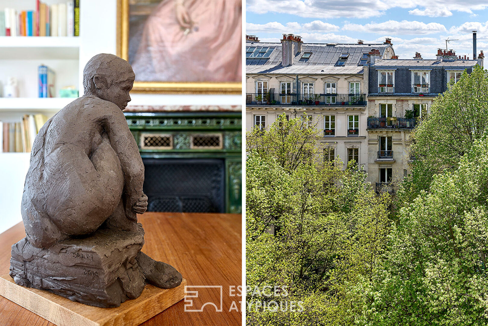 Top floor triple exposure and views from Paris to Montmartre