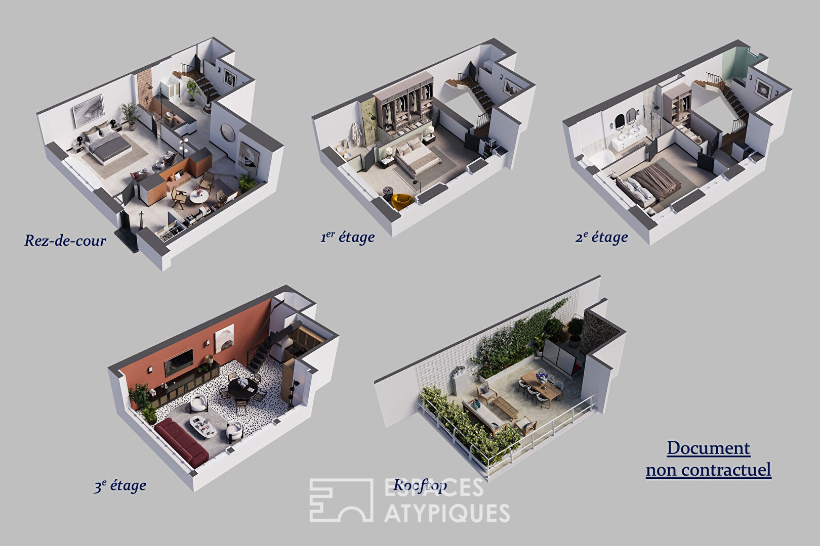 Maison rénovée avec toit-terrasse à Saint-Georges
