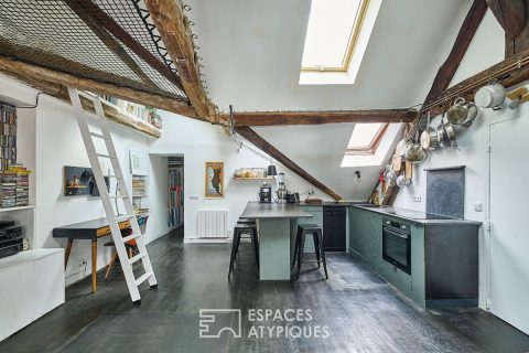 Dernier étage au calme – Quartier Sentier