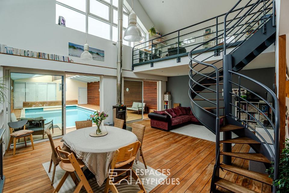 Loft avec piscine intérieure à 5 mn du centre ville de Cherbourg