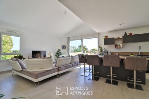 Contemporary duplex apartment with large terrace