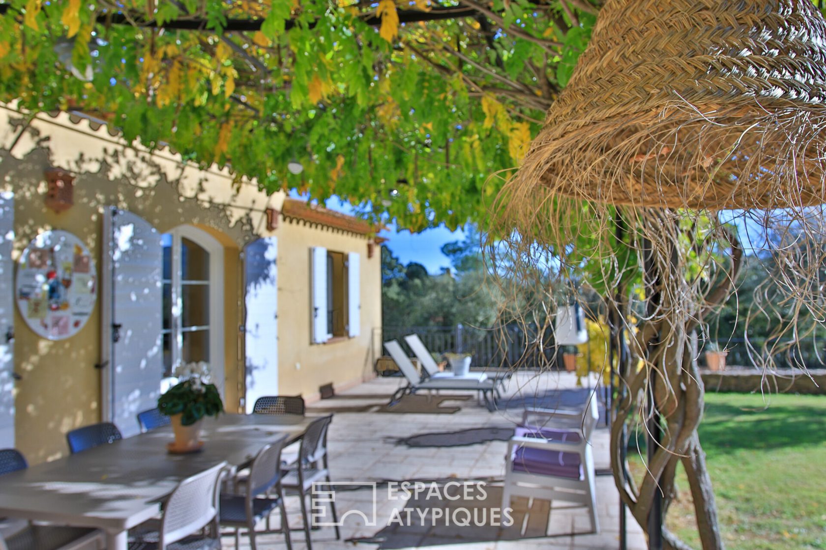 Neo-classical house with contemporary annex, nature park and swimming pool.