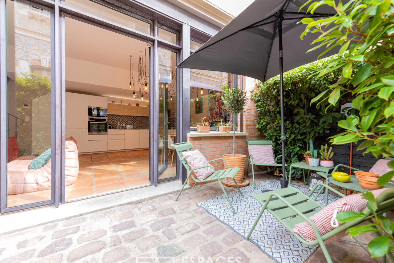 Contemporary duplex in a historic residence.