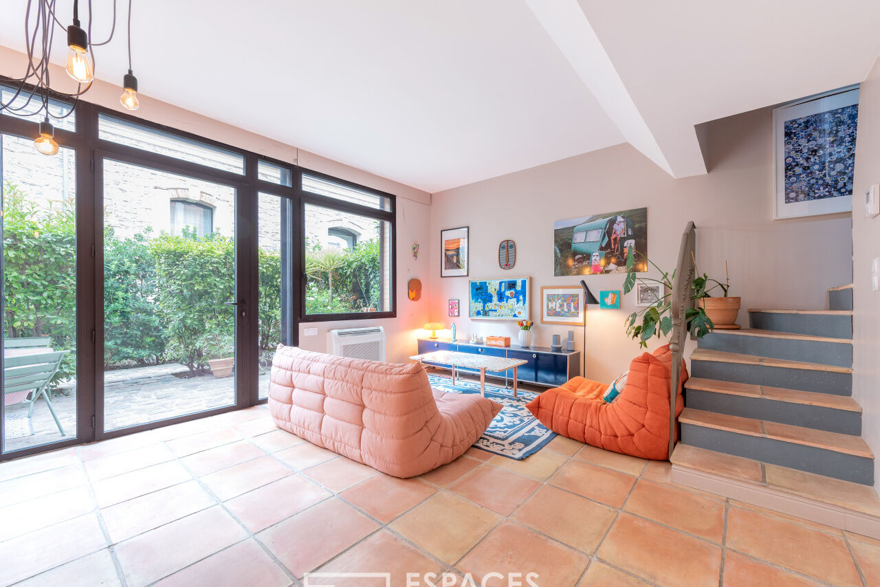 Contemporary duplex in a historic residence.
