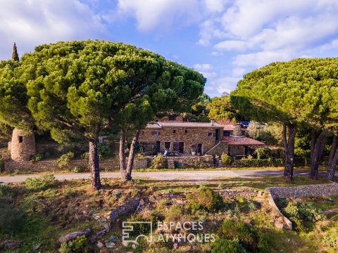 Stunning natural setting for this 17th century farmhouse facing the Mediterranean