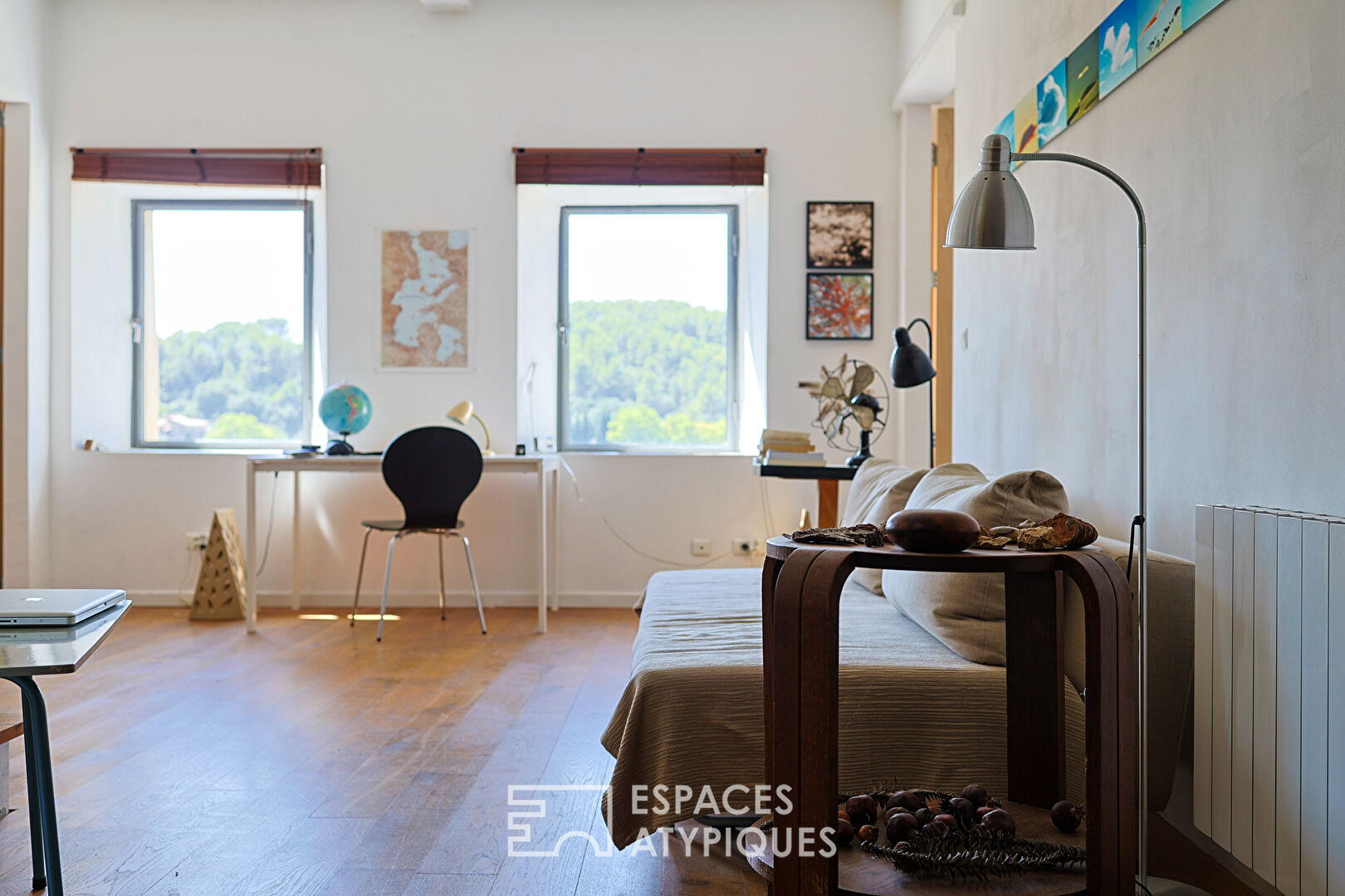 Artist’s loft overlooking the village