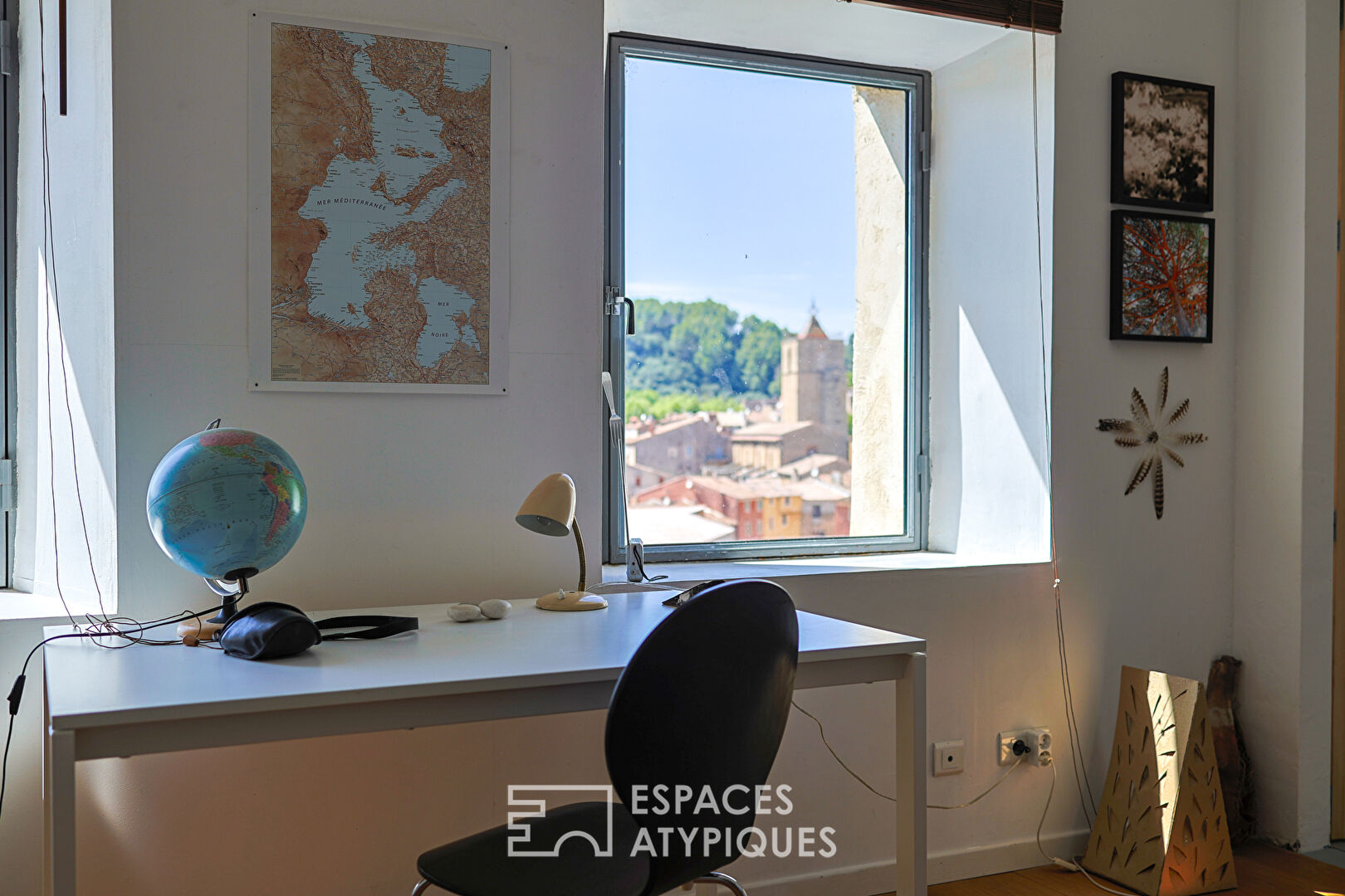 Artist’s loft overlooking the village
