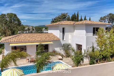 Contemporary designer villa with swimming pool and landscaped garden in the Var