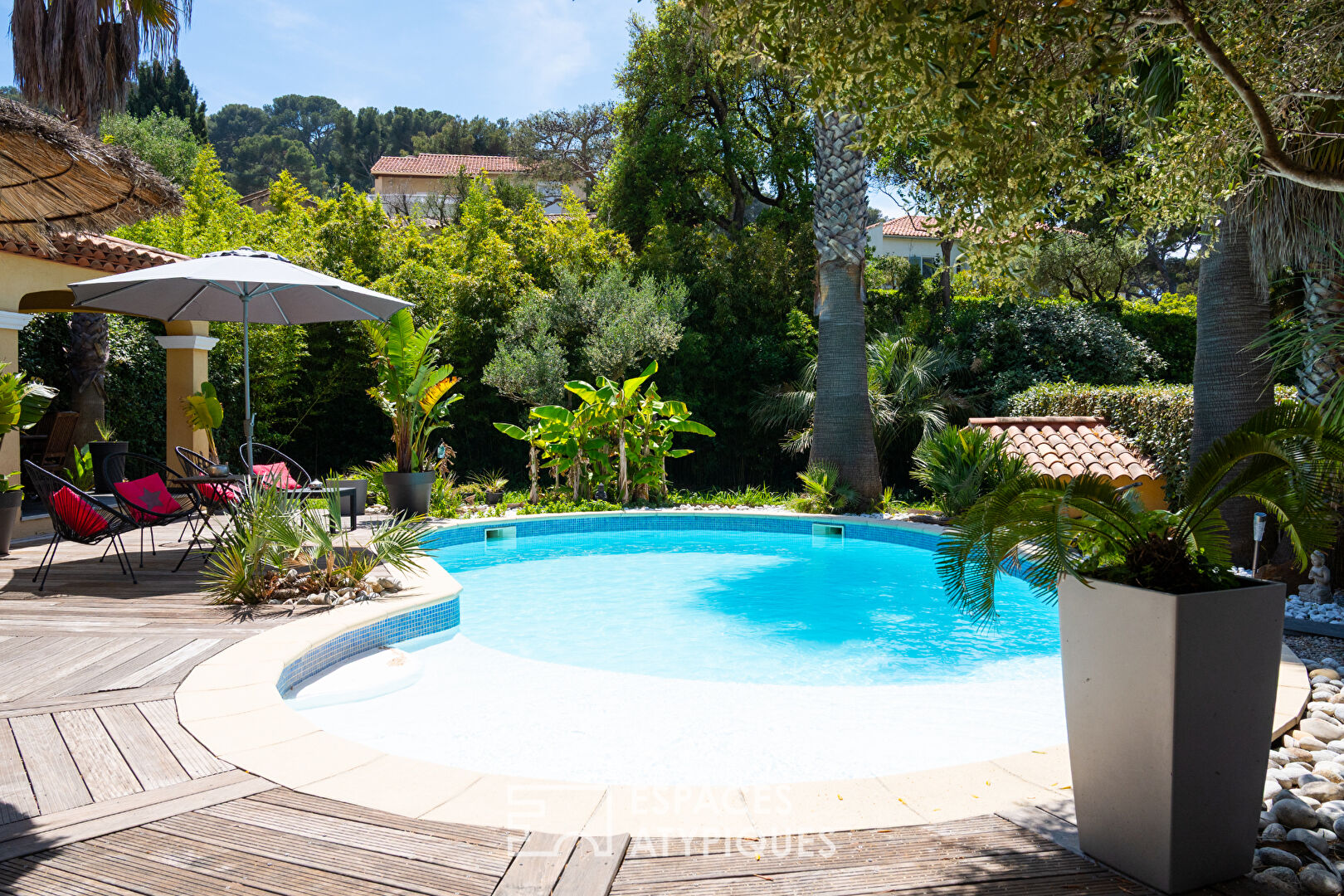 Maison familiale vue mer et plage à pied au Pradet