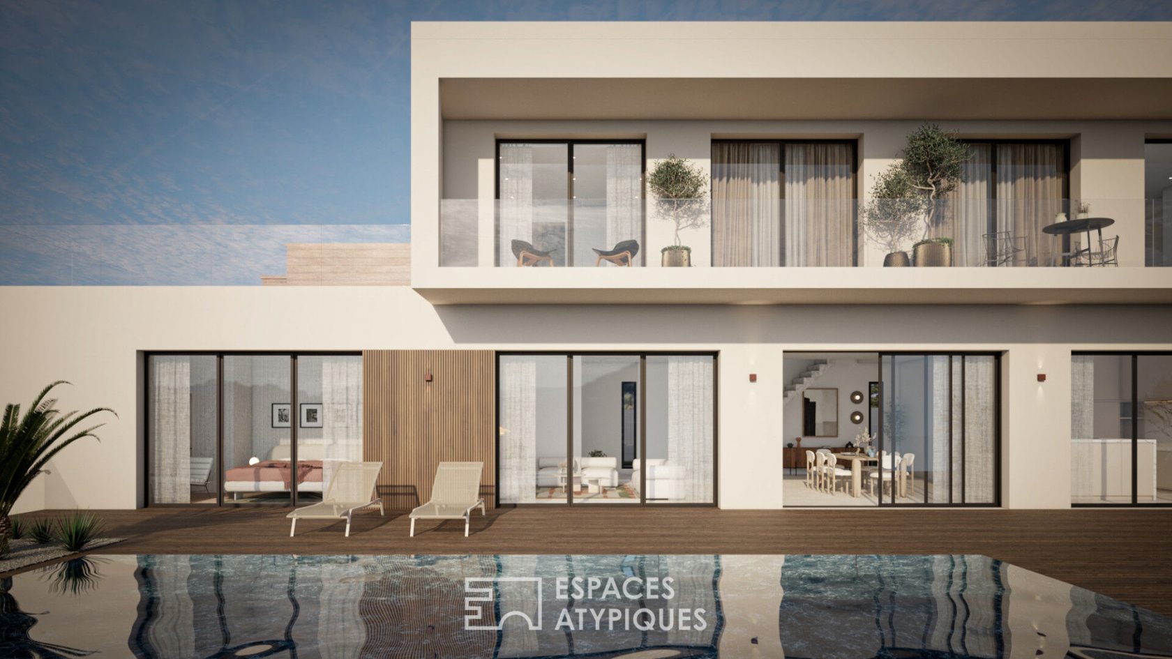 Villa contemporaine en cours d’achèvement