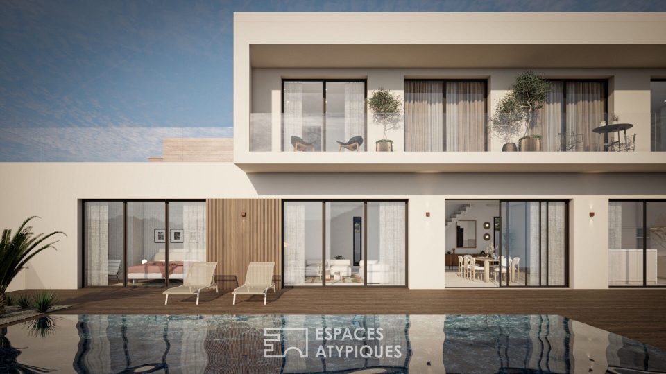 Villa contemporaine en cours d'achèvement