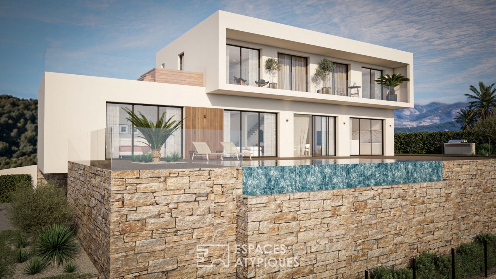Villa contemporaine en cours d’achèvement