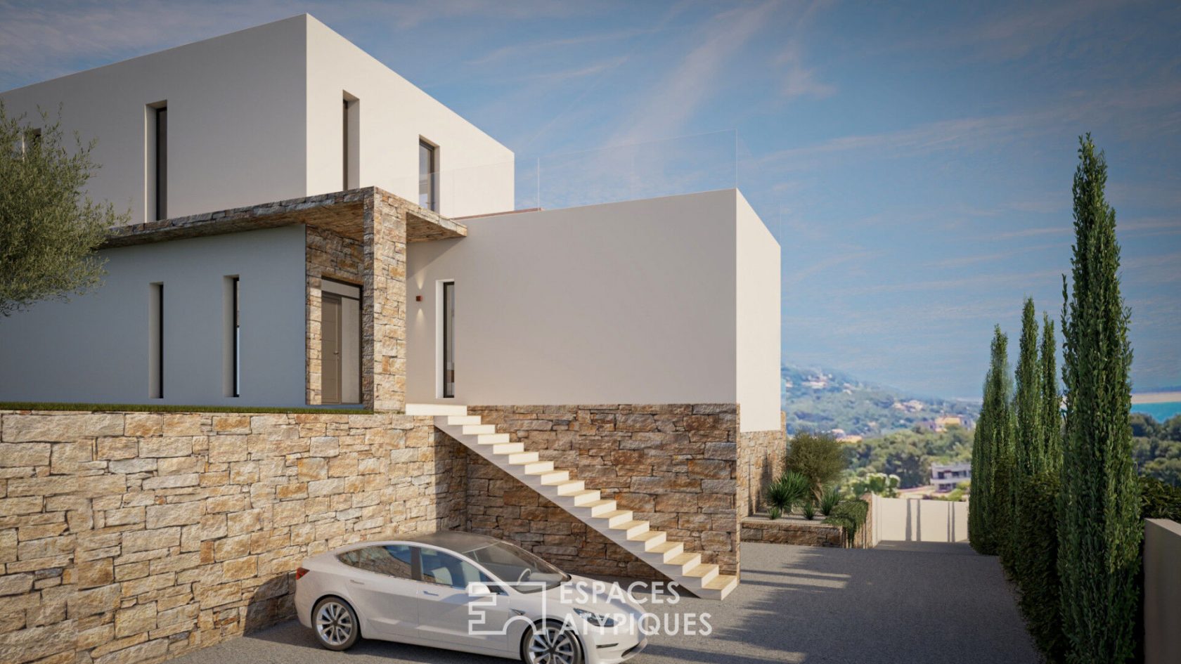 Villa contemporaine en cours d’achèvement