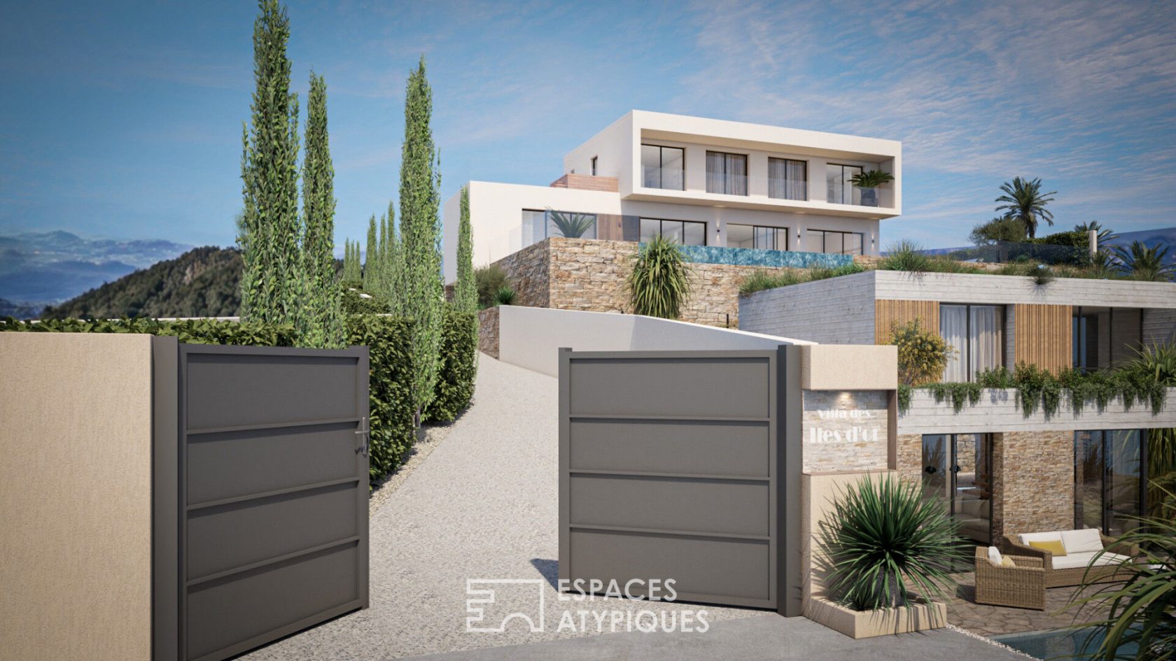 Villa contemporaine en cours d’achèvement