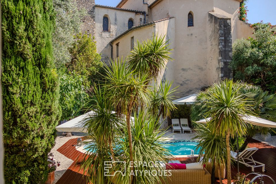 Maison de maître avec vue et piscine