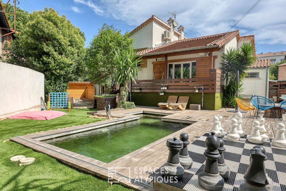 Villa au look vintage avec piscine