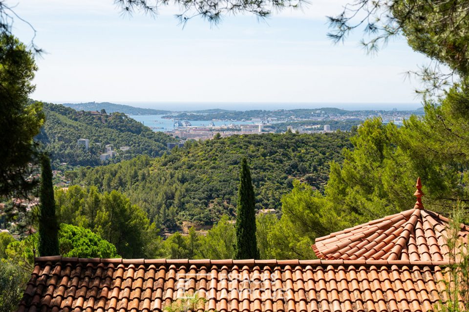 Haut de villa plain pied vue mer