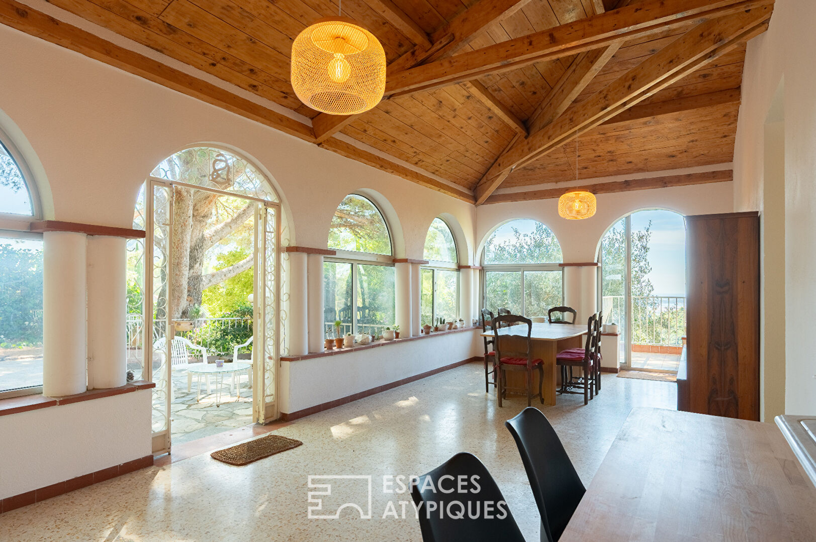 Haut de villa plain pied vue mer