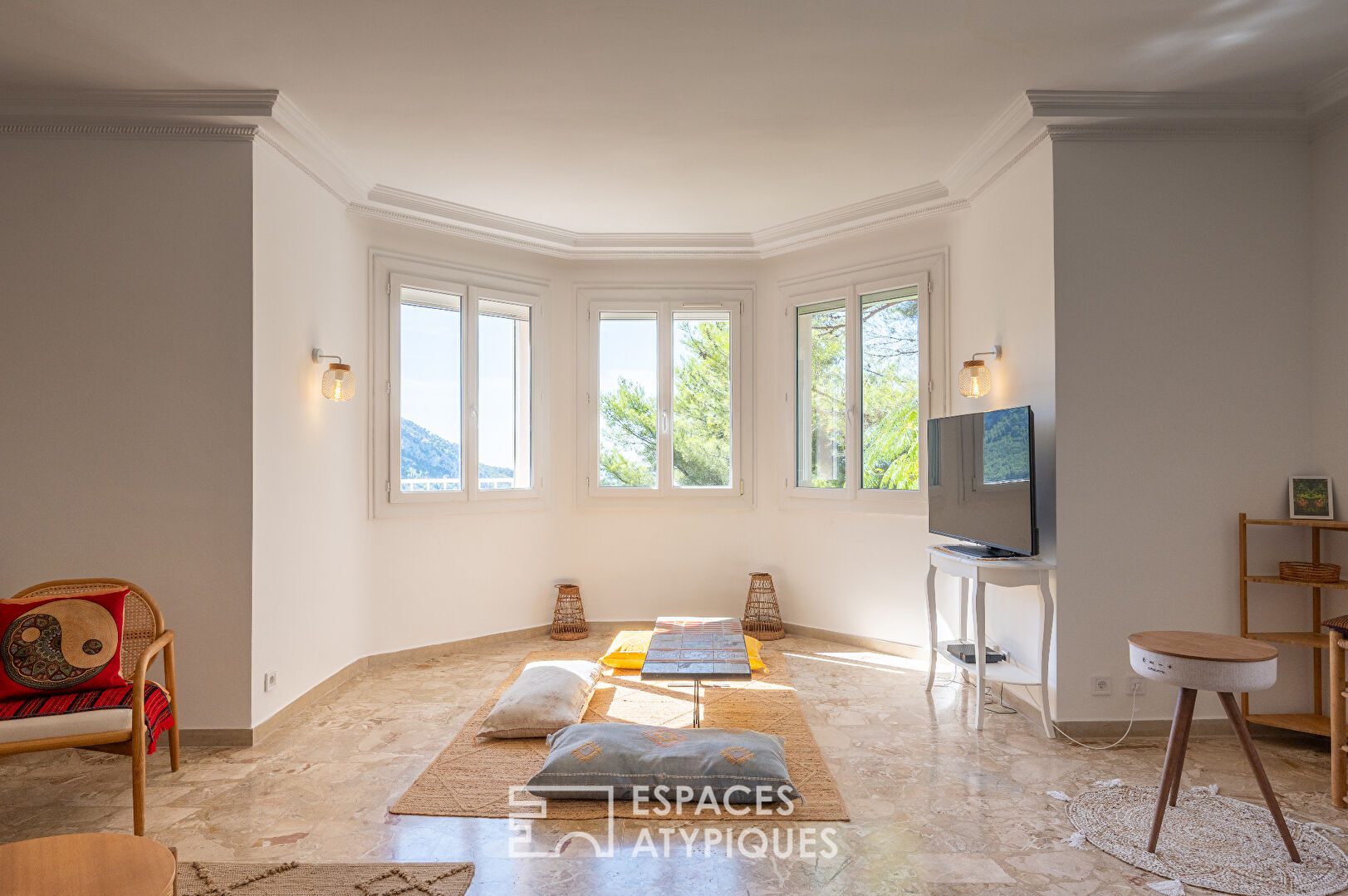 Haut de villa plain pied vue mer