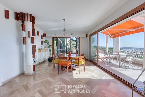Architect-designed villa with panoramic harbor view
