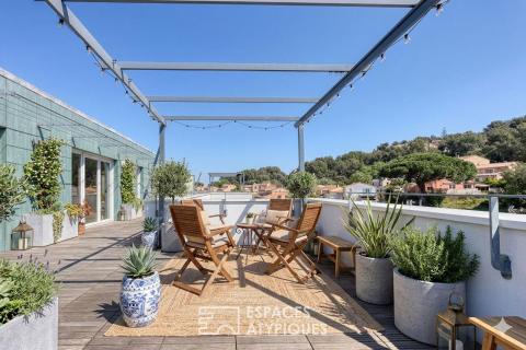 Dernier étage avec terrasse en rooftop